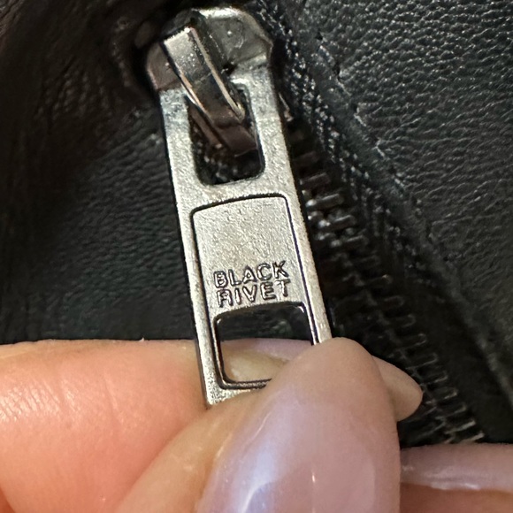 BLACK RIVET LEATHER JACKET - Picture 9 of 11